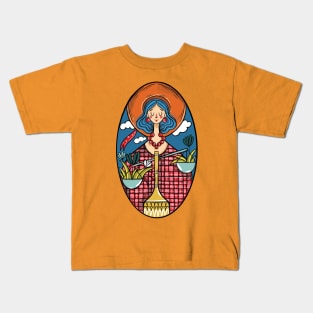 Libra Zodiac Essence: Harmony Meets Creativity Kids T-Shirt